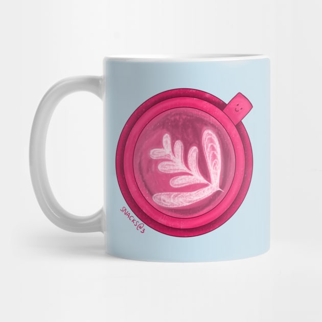 Coffee Latte in PINK by Snacks At 3